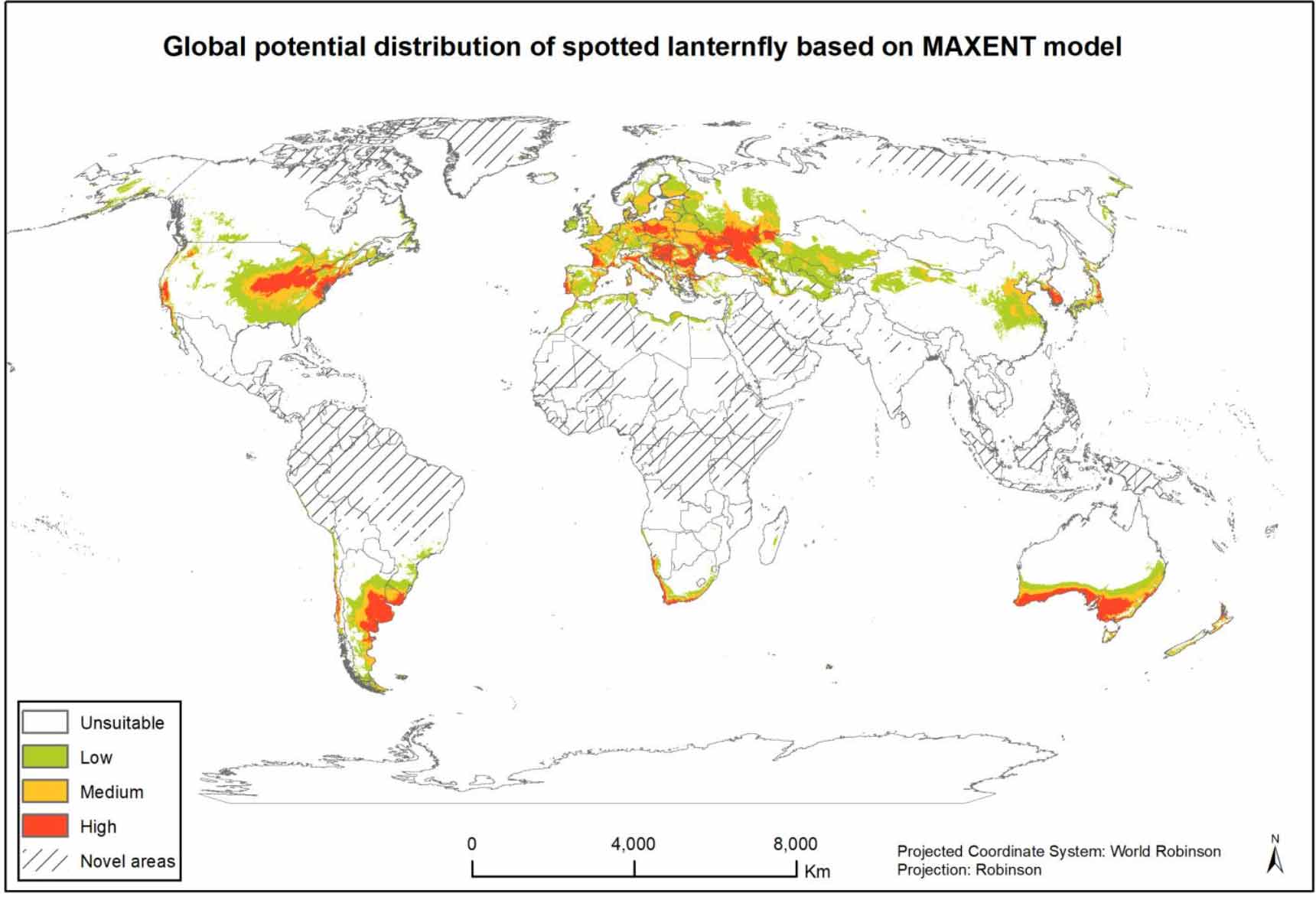 spotted lanternfly distribution